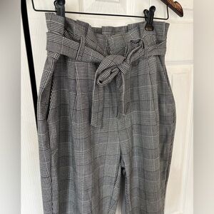 Vero Moda Plaid High Rise Paperbag-Waist Pant Size Large